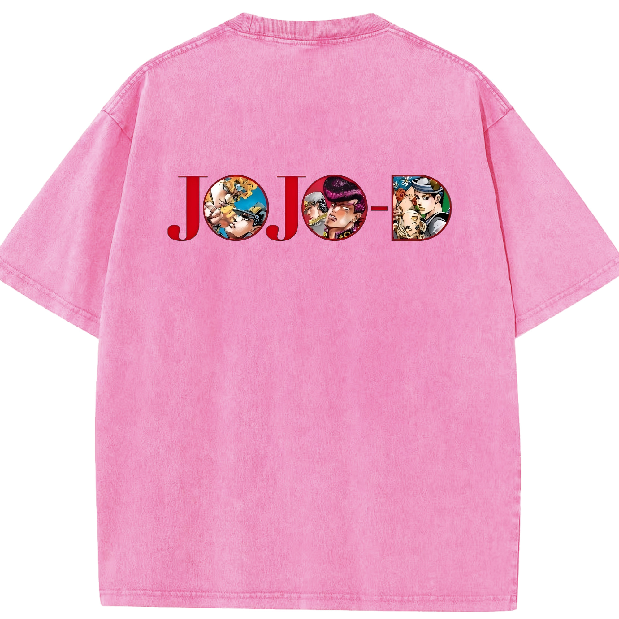 （画像用） ジョジョの奇妙な冒険 JoJo's Bizarre Adventure 綿100% ヴィンテージ風 半袖Tシャツ（背面プリント）